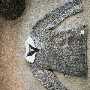 ROVE Cream and Black Faux Fur Jacket